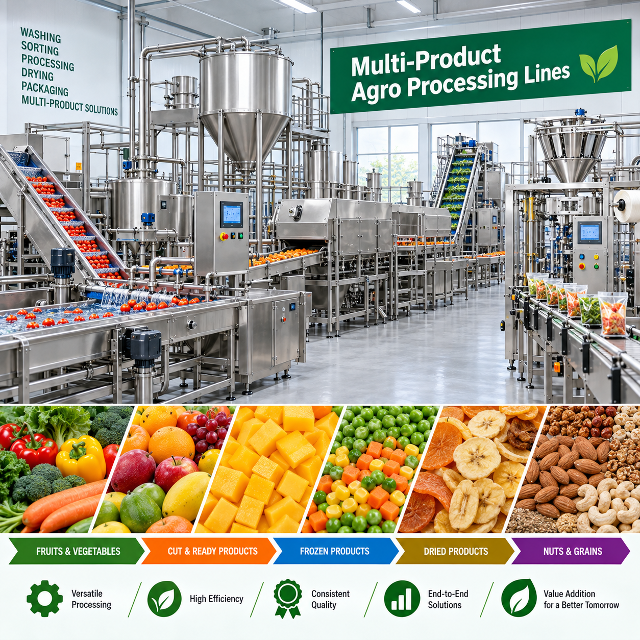 Multi-Product Agro Processing Line Manufacturers in India by H. A. Engineering