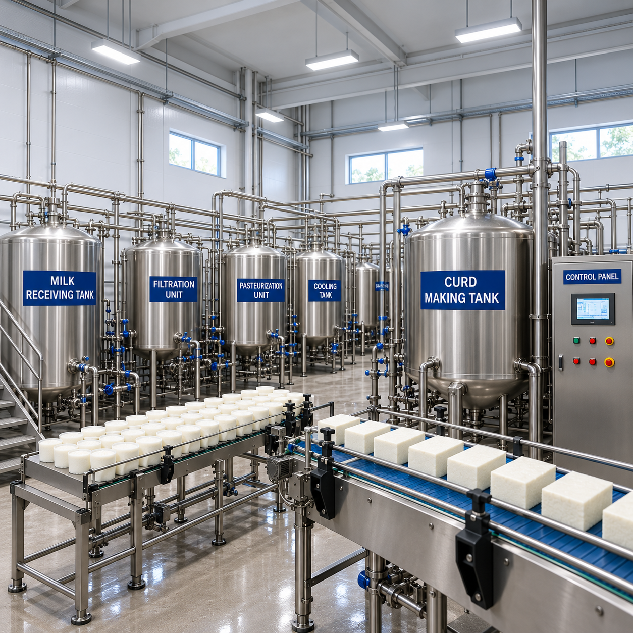 Top Paneer Processing Plant Manufacturers in India by H. A. Engineering